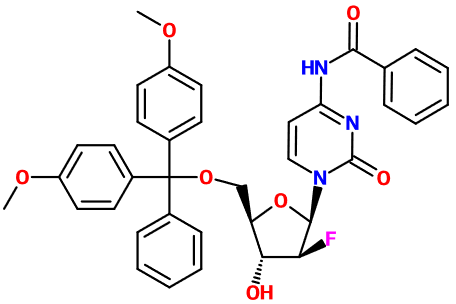 (image for) MC080664 5'-O-(4,4'-Dimethoxytrityl)-N4-benzoyl-2'-fluoro-β-D-arabinofuranosyl-2'-deoxycytidine